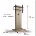 thumbnail image 1 of Soporte de Pantalla en Pedestal con Ruedas Aries Acacia Aries Acacia, 1 of 2