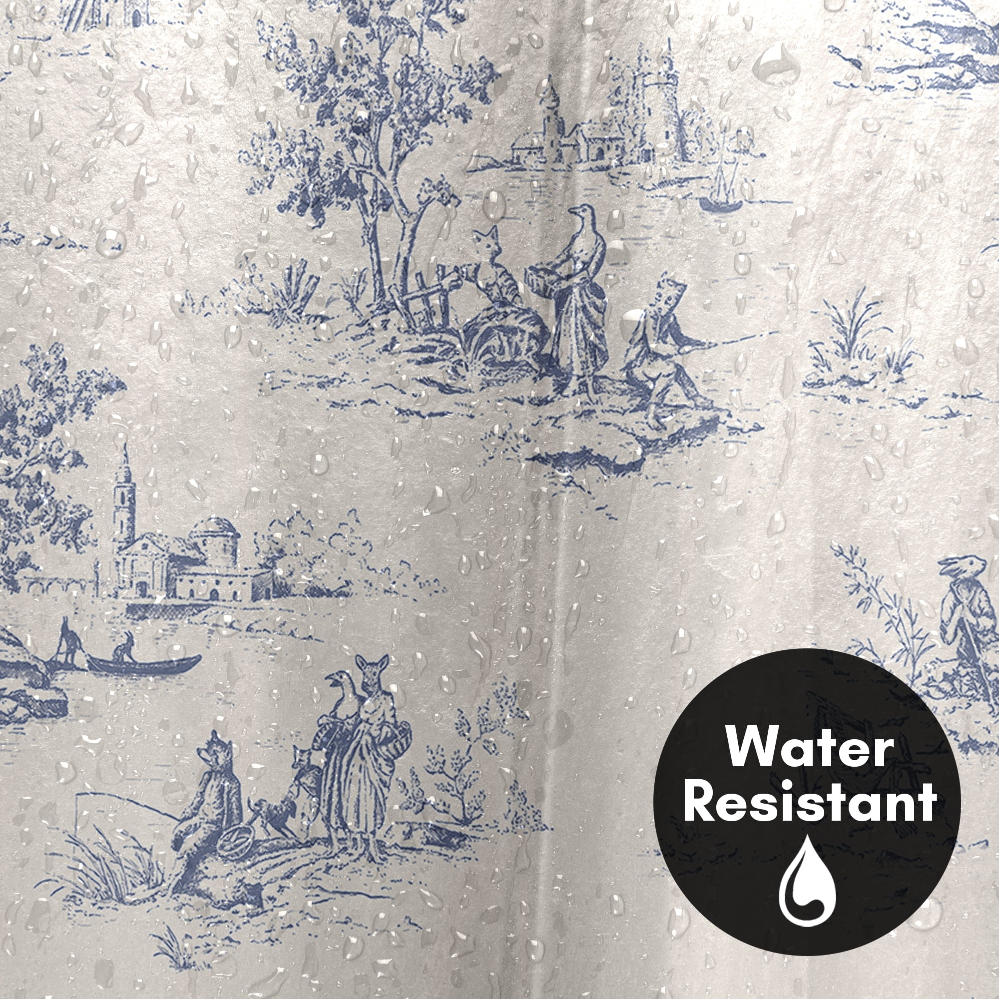 Americanflat 71x74 Animal Jouy Shower Curtain - 100% Polyester Shower Curtain