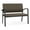 Adler Brown, variant on Newport Reception Waiting Room 2-Seat Tandem Seating / Black Steel / Blue