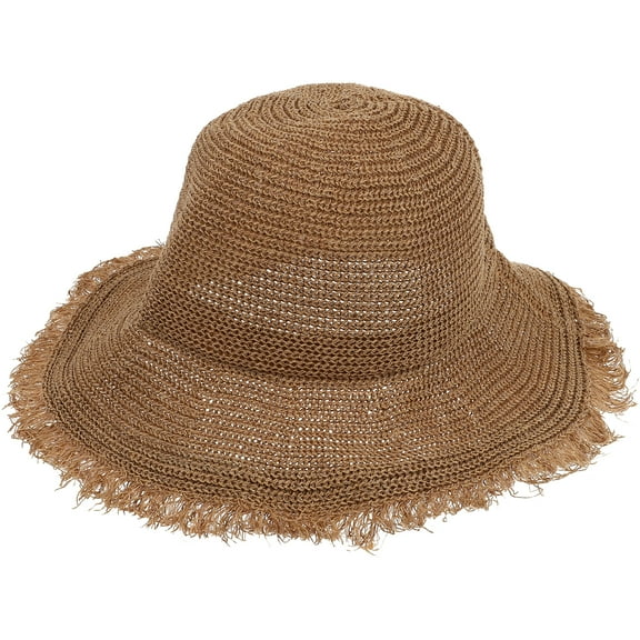 Gratier 1pc Sun Proof Straw Woven Breathable Wide Brim Sun Hat for Women Girls