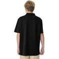 thumbnail image 3 of Classroom School Uniforms Big Kid Moisture Wicking Polo CR860Y, M, SS Black, 3 of 6