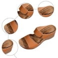 thumbnail image 7 of Heels for Women Solid Color Orthopedic Wedge Sandals Antislip Slip on Platform Walking Shoes Fashion Casual Slides Brown Size 6.5, 7 of 7