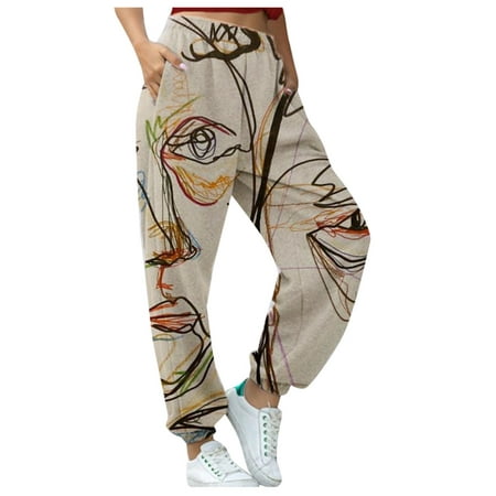 

ketyyh-chn99 Halloween Pajama Pants Women s Drawstring Elastic Waist Athleisure Pants Ankle Length Satin Joggers with Pocket