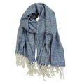thumbnail image 2 of NYFASHION101® Chevron Style Fall/Winter Tassel Scarf - 7086 Blue, 2 of 3