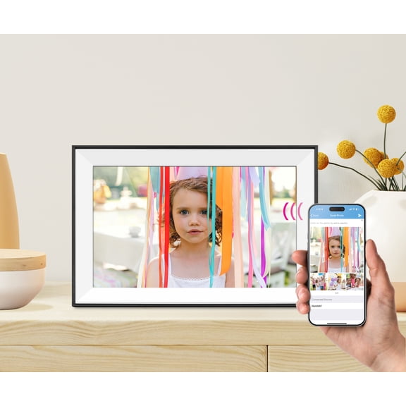 Aluratek 10.1" WiFi Digital Photo Frame with Touchscreen and 16GB Memory - AWS210F