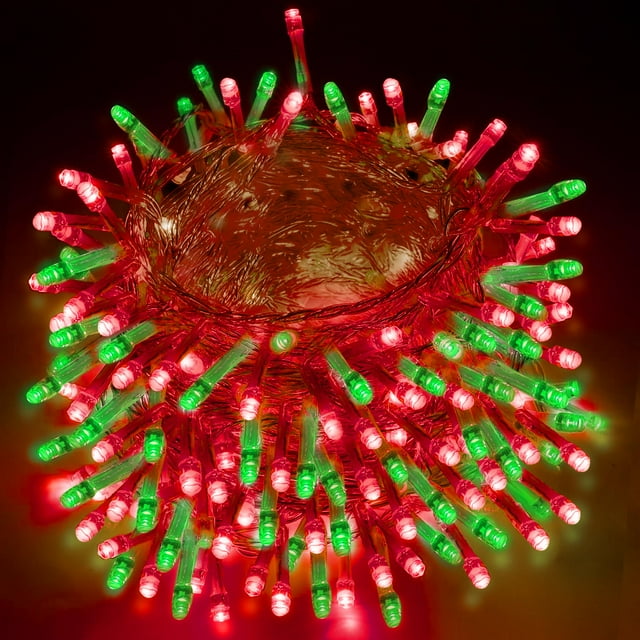 Cadena de luces LED SANJICHA 200 LED a prueba de agua, 8 modos (rojo y verde)