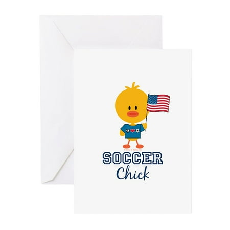 CafePress - USA Soccer Chick - Greeting Cards (Pk of 10) Glossy