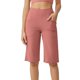 thumbnail image 1 of mujer elástico cintura alta casual ajuste activo pantalones anchos capris pierna leggings yoga gimnasio suave hasta la rodilla con bolsillos oro rosa / 2xl, 1 of 8