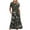 Dark Gray, variant on Women's Summer Casual Short Sleeve Crewneck Swing Dress Flowy Tiered Maxi Beach Dress with Pockets