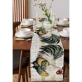 thumbnail image 4 of Vintage Rooster Table Runner 90 Inches, Retro Farmhouse Animals Wooden Bed Runner Dresser Scarves Tabletop for Indoor Outdoor Parties/Ceremony/Banquet, 13" x 90", 4 of 8