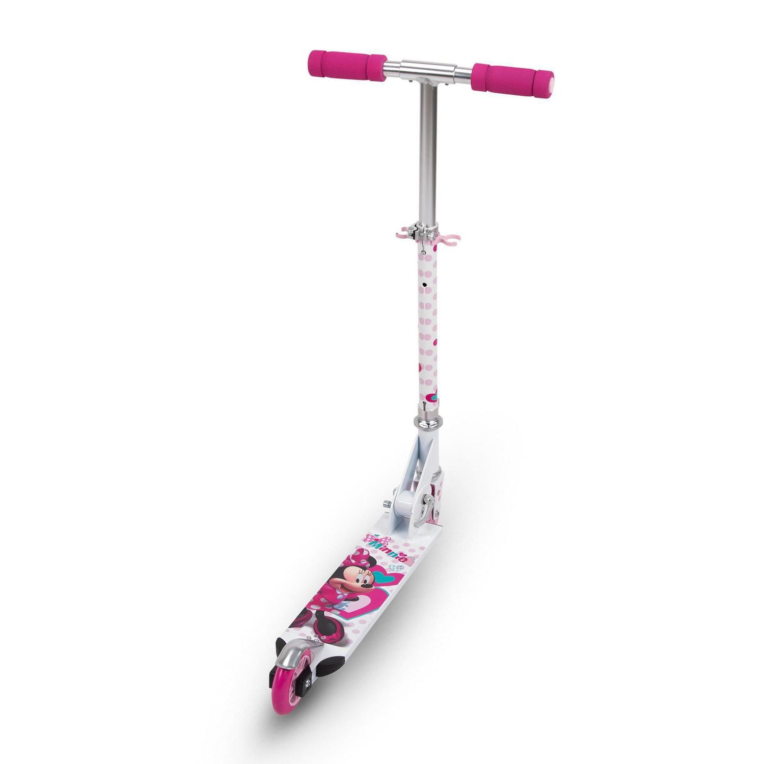 Trottinette pliante Minnie de Disney à 2 roues alignées en Aluminium pour filles, par Huffy