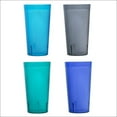 thumbnail image 3 of Cafe 20-ounce Break-Resistant Plastic Restaurant-Style Beverage Tumblers , Set of 16 in 4 Coastal Colors, 3 of 7