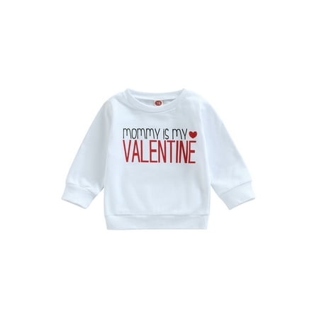 

Toddler Baby Boy Girl Valentine s Day Outfit Long Sleeve Letter Printed Crewneck Sweatshirt Spring Fall Clothes