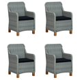 thumbnail image 2 of vidaXL 5 Piece Garden Dining Set Light Grey, 2 of 12