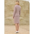 thumbnail image 5 of DARING DIVA Women's 2 Pcs Skirt Suit Business Work Blazers and Pencil Skirts S Pink, 5 of 6