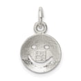 thumbnail image 4 of 925 Sterling Silver Solid Polished Happy Face Charm 15x12mm Wide Pendant Necklace for Women, 4 of 4