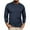 Blue3, variant on HAiming Men's Solid Color Slim Tops Long Sleeve Lapel Collar Button Shirts Plus Size Casual Sports Pullover Blouse