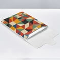 thumbnail image 2 of Leather Laptop Sleeve, Padded Case, Thin Portable Bag - Compatible with 13 inch laptops or MacBook Air Pro 13 2016 or later - Vertical, Colorful Abstract Vibrant Geometric Shapes, 2 of 5