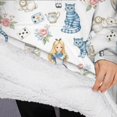 thumbnail image 3 of Oversized Wearable Blanket Hoodie,Princess Pattern Sherpa Blanket Hoodie with Super Pockets,Super Warm Fuzzy Pullover for Women & Men, 3 of 6