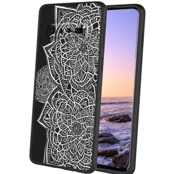 Compatible with Samsung Galaxy S10+ Plus Phone Case, Mandala-102 Case Men Women, Flexible Silicone Shockproof Case for Samsung Galaxy S10+ Plus