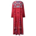 thumbnail image 3 of LilyLLL Womens Long Sleeve Floral Print Sundress Baggy Kaftan Long Dress, 3 of 3