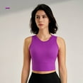 thumbnail image 3 of WMTBSRSW Womens' Quick Dry Sports Bra Longline Wirefree Padded with Medium Support Smock Neck Padded Crop Tank Tops with Workout Yoga Fitness, 3 of 5