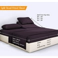 thumbnail image 5 of Js sanders 600 Tc Top Split Head Queen Sheet Set for Adjustable beds - Sleep Number Flex Sheets - 32" Split Top 100% Sheets - Cotton Sheet Set - Plum - 15 inch Deep pocket, 5 of 7