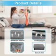 thumbnail image 3 of Under Bed Storage Box 3-Pack 90L Large with 4 Zippered Bags PVC Window for Clothes, Comforters, Blankets Grey 3Pcs, 3 of 5