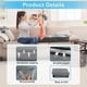 thumbnail image 3 of Under Bed Storage Box 3-Pack 90L Large with 4 Zippered Bags PVC Window for Clothes, Comforters, Blankets Grey 3Pcs, 3 of 5