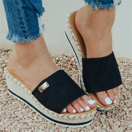 

Summer Women Wedge Slippers Platform Flip Flops Sandals