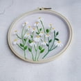 thumbnail image 4 of DIY Chinese Style Embroidery Starter Kit with Pattern  Cross Stitch Kit Including Clear Organza Stamped Embroidery Fabric with Pattern Embroidery Frame Color Threads  Needle(White Flowers, 4 of 8