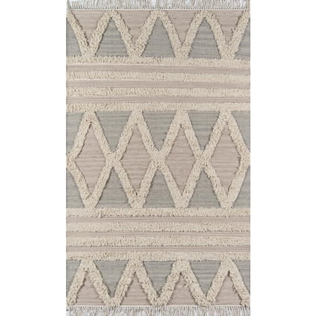 Momeni Harper Wool Hand Hooked Beige Area Rug 2' X 3'