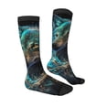 thumbnail image 4 of Lsque Artistic Light Dot Wolf、 Printed Crew Socks Men's Women's LightWeight Thin Casual Calf Socks ,Knee High Socks,Cotton Socks, 4 of 9