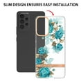 thumbnail image 3 of SaniMore for Samsung Galaxy A53 5G Case, Flexible TPU Magnetic Cover Support Wireless Charging Slim Flower Grass Pattern Shockproof Protective Shell for Ladies Women Girls, Green Flowers, 3 of 9