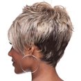 thumbnail image 2 of Perruques Courtes Droites Superposées Mode Pixie Cheveux Épineux Perruque, 2 of 4