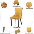 thumbnail image 6 of Velvet Upholstered Dining Chairs Set of 6 Wingback Kitchen Room Accent Chairs Solid Wood Leg Dinner Chairs with Nailhead Trim Button Tufted Back,Stylish, Luxury and Elegant, 6 of 8