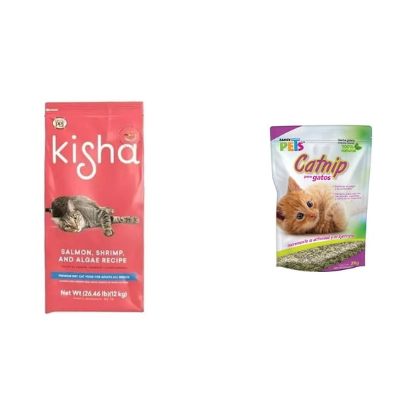 Paquete Comida para gato kisha 12 kg + 1 catnip 28 gr Fancy pets