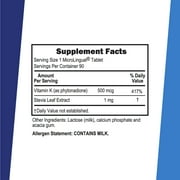 Superior Source Vitamin K1 500 mcg - Bone Strength & Health Support Supplement - Vitamin K Supplement Aids Blood Health & Calcium Absorption - 90 Sublingual Dissolving Tablets