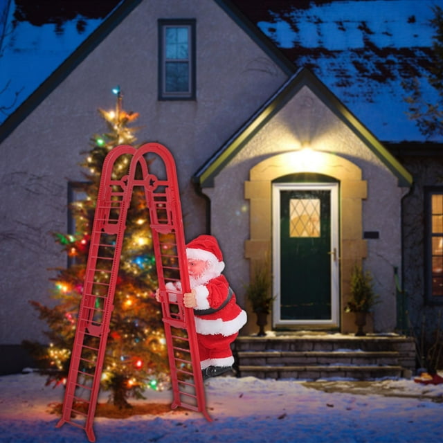 Muñeca de Navidad Colgante Soledad Escalera de Papá Noel Musical