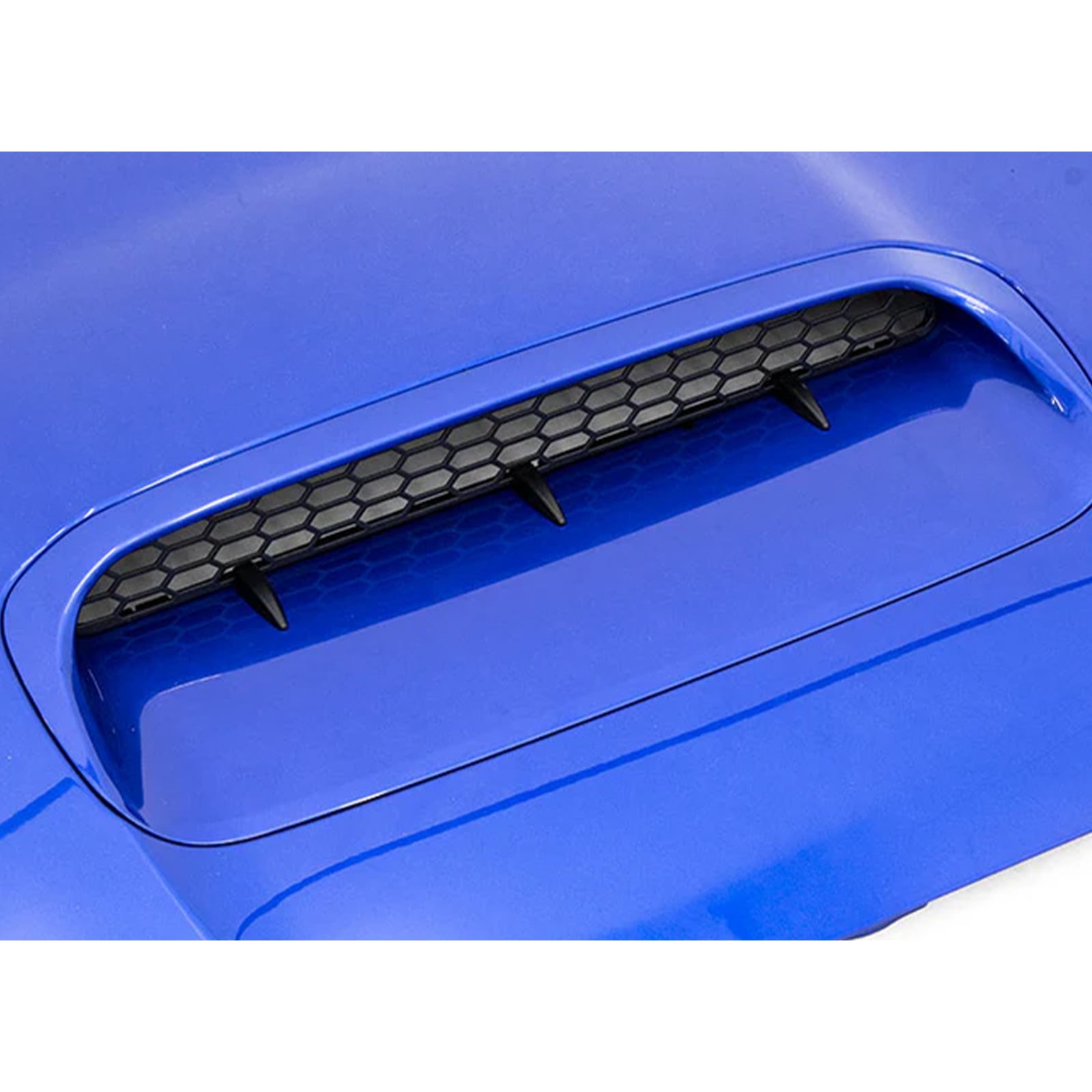 Ikon Motorsports Front Hood Air Vent Mesh Grille for 2015-2021 Subaru WRX & WRX STI 4th Sedan 4-Door Unpainted Black Polypropylene PP