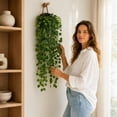 thumbnail image 7 of BingTong Artificial Hanging Ivy Vine Plant, Faux Round Leaf Green Wall Hanging Basket Foliage, No Maintenance Fake Trailing Greenery for Indoor Wall Decor A, 7 of 7
