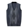 thumbnail image 1 of SHIXIAOO Male Knitted Vest Vest V Neck Sleeveless Padded Sweater Vest plus Size Cardigans for Men 3x Oversized Sweaters for Men V Neck Pullover Sweater Men Mens Cropped Cardigan Sweater Fuzzy Sweater, 1 of 9