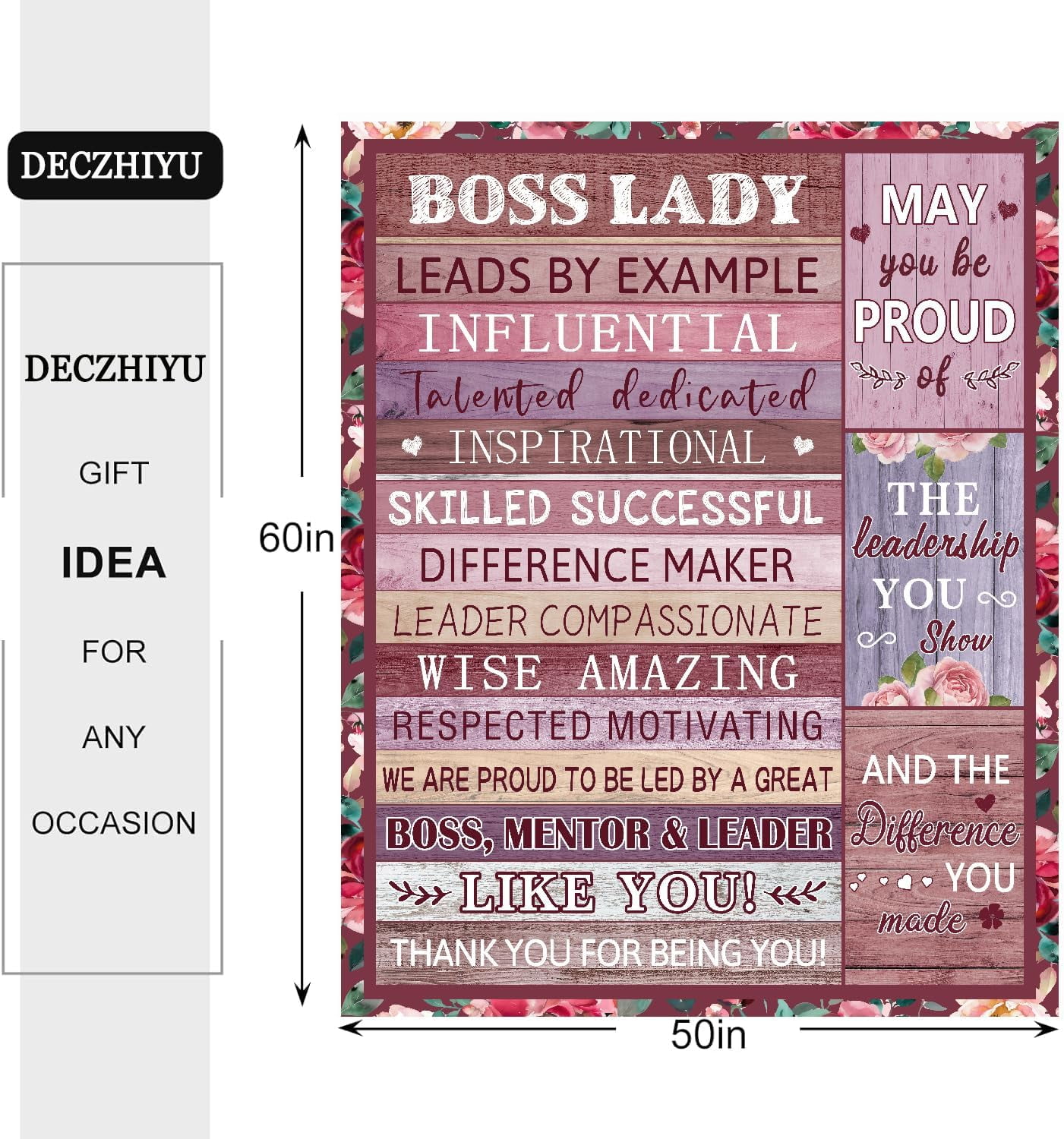 Boss Lady Gifts for Women - Boss Day Gifts for Her - Gifts for Female Boss Blanket - Boss Appreciation Gifts for Woman - Christmas Birthday Gifts for Boss Lady