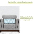 thumbnail image 4 of Majestic Home Goods Chevron Round Bolster, Blue, 4 of 6