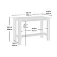 thumbnail image 4 of Sauder Boone Mountain Narrow Counter Height Multipurpose Dining Table, Rustic Cedar Finish, 4 of 11