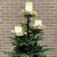 Black Triple Tree Topper Tree Topper Candle Holder Candelabra Tree