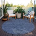 thumbnail image 6 of Addison Rugs Chantille Indoor/Outdoor Traditional Global Navy Washable Round Rug, 8' x 8', 6 of 6