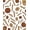 Brown, Pattern 2, variant on ODIKA 3x5 Machine Washable Non-Slip Area Rug, Fossil Expedition Themed Creature with Discovery Motifs High Traffic Rug with Pad, Brown, 729394