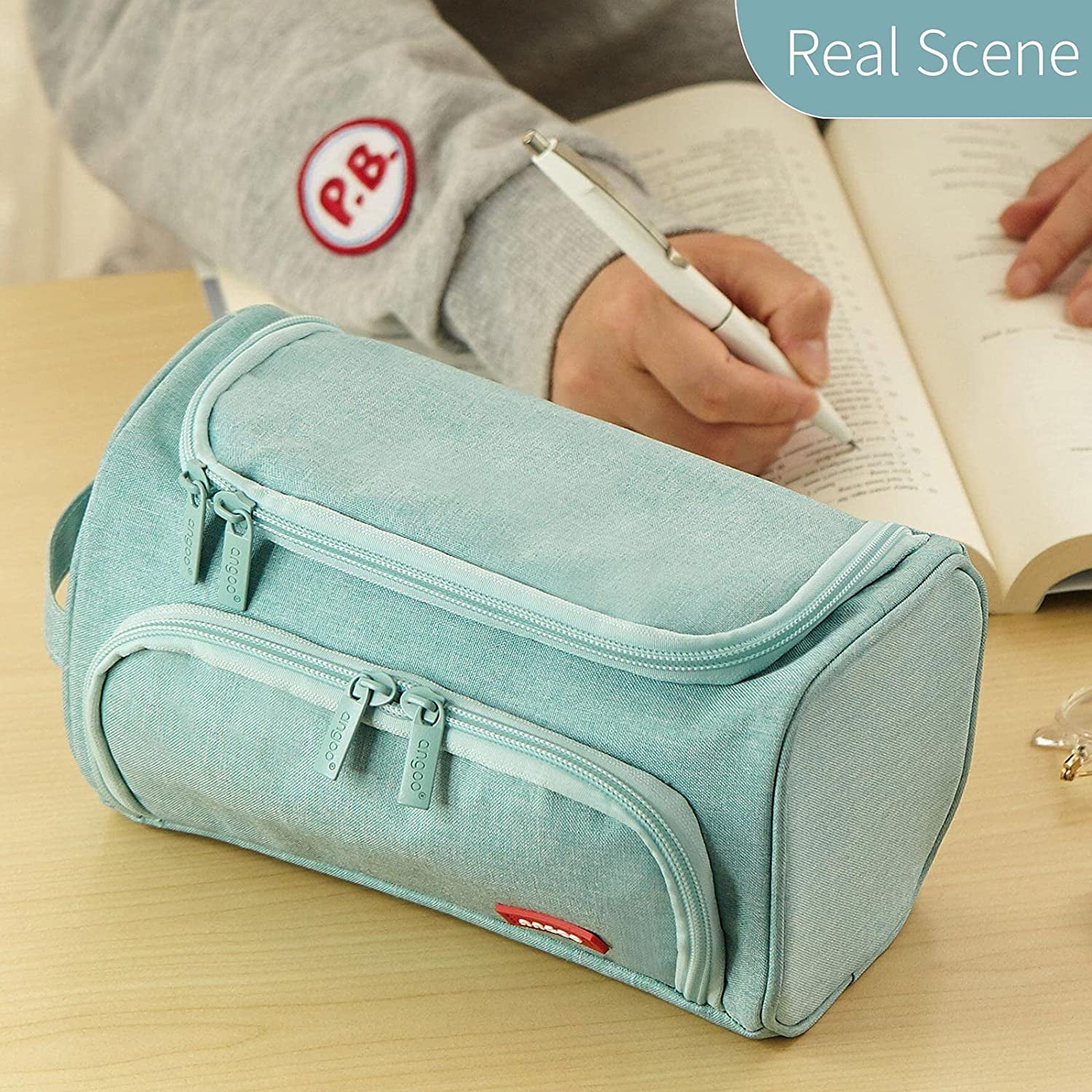 HVOMO Pencil Case Large Capacity Pencil Pouch Handheld Pen Bag Cosmetic  Portable for School () in 2023