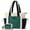 Cream-teal, variant on LOVEVOOK  Puffer Tote Bag for Women, Lightweight Travel Tote with Laptop Compartment & Cup Holders, Fashion Quilted Work Bag for College, Teacher Nurse Daily Use （2pcs)